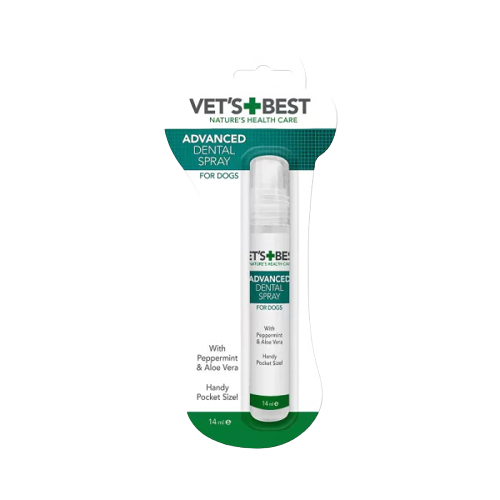 VET'S BEST Naneli ve Aloe Veralı Köpek Ağız ve Diş Bakım Spreyi 14ml (Cep Boy) - Lisinya