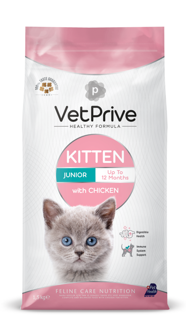 Vet Prive Kitten Tavuklu Yavru Kedi Maması 1,5 Kg - Lisinya