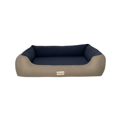 Pet Comfort Bravo Duo Mirinda Bej-Lacivert Köpek Yatağı XL 80x105cm - Lisinya