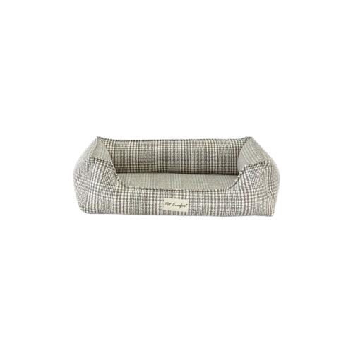 Pet Comfort Delta Varius Bej Kareli Kedi ve Köpek Yatağı S 60x75cm - Lisinya