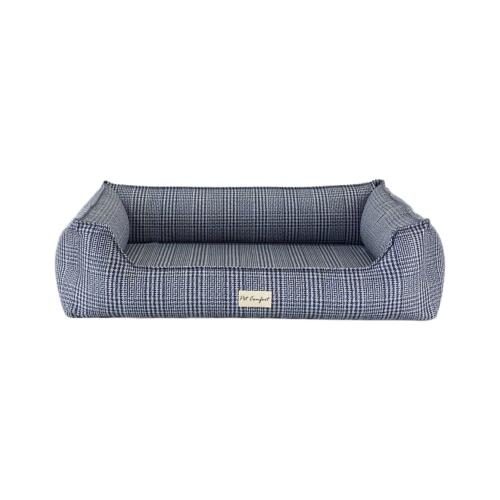 Pet Comfort Delta Varius Mavi Kareli Köpek Yatağı L 80x105cm - Lisinya