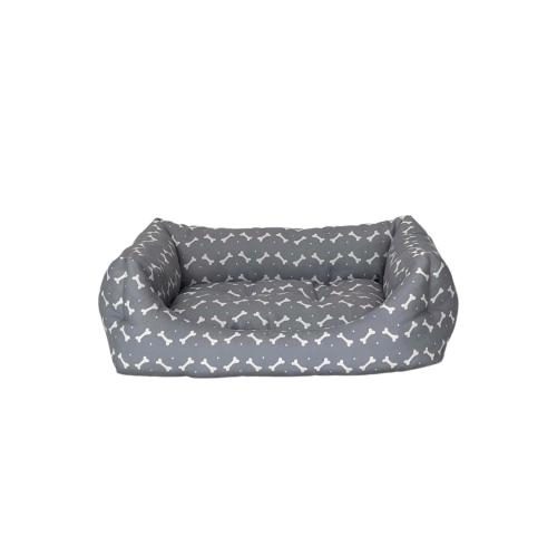 Pet Comfort Uniform Bone Gri-Beyaz Kedi ve Köpek Yatağı S 50x60cm - Lisinya