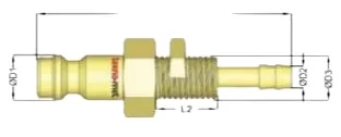 PNÖMATİK SARI OTOMATİK REKOR ( STOPER T26 SERİ JAK PERDE GEÇİŞLİ UÇ 10 MM ) (Lisinya)